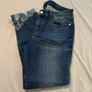 Judy Blue Frayed Hem Skinny Jeans